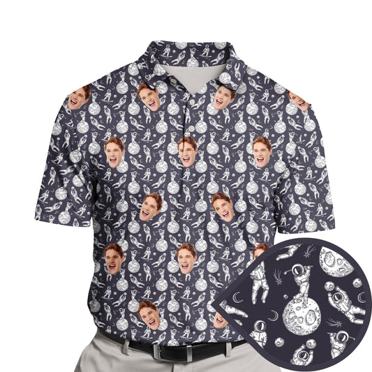 Astronaut Athlete | Funny Golf Shirts with Faces or Logos