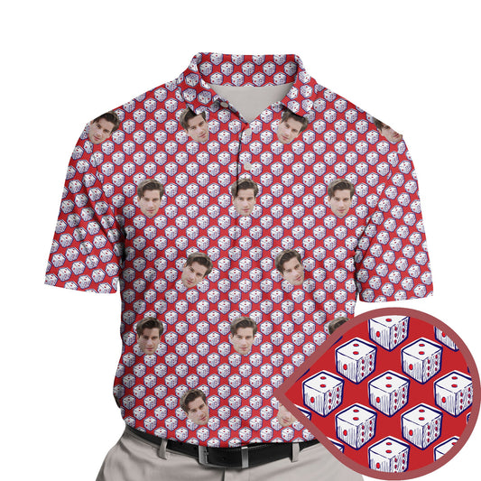 Gambling Dice | Funny Golf Shirts with Faces or Logos