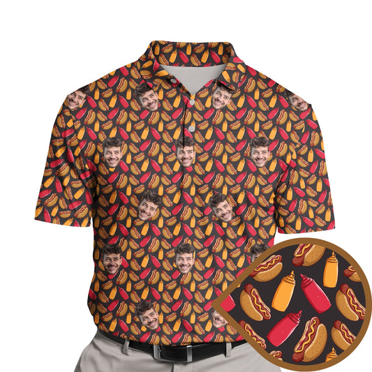 Hotdog Heaven | Funny Golf Shirts with Faces or Logos