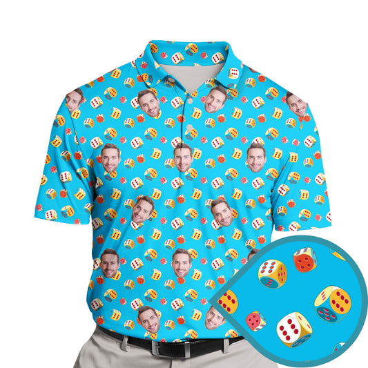 Lucky Dice | Funny Golf Shirts with Faces or Logos