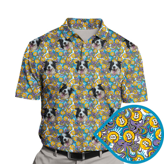 Bitcoin Juggler | Funny Golf Shirts with Faces or Logos