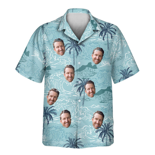 Retro Ocean Wave | Aloha Custom Hawaiian Shirts with Faces or Logos