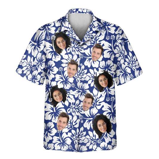 Weathered Tropic Hibiscus | Aloha Custom Hawaiian Shirts with Faces or Logos