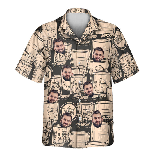 Whiskey Booze | Aloha Custom Hawaiian Shirts with Faces or Logos