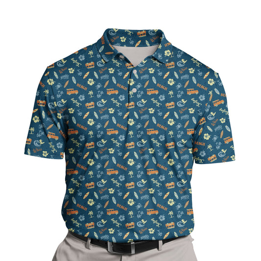 Beach Vibes | Funny Golf Shirts with Faces or Logos