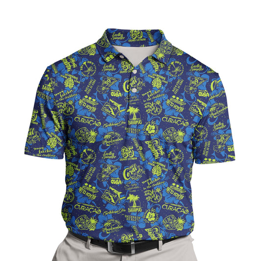 Caribbean Islands | Funny Golf Shirts with Faces or Logos