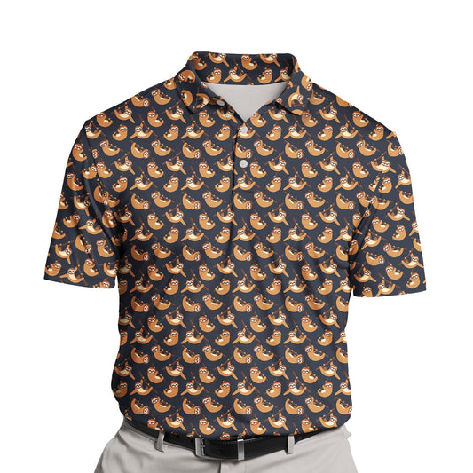Lazy Sloth | Funny Golf Shirts with Faces or Logos