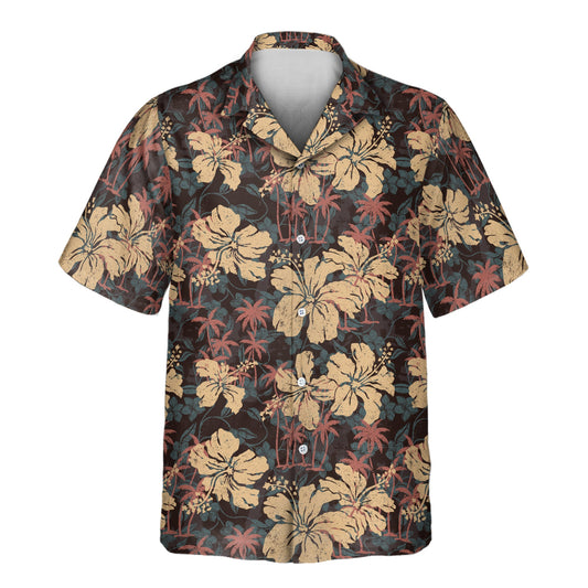 Tropical Grunge Bloom | Aloha Custom Hawaiian Shirts with Faces or Logos
