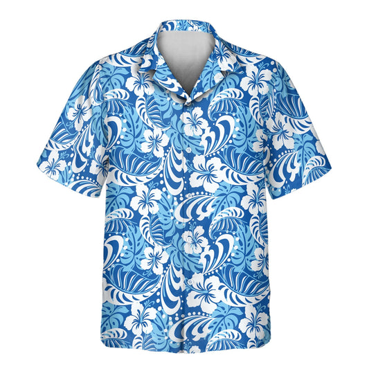 Royal Blue Tropics | Aloha Custom Hawaiian Shirts with Faces or Logos