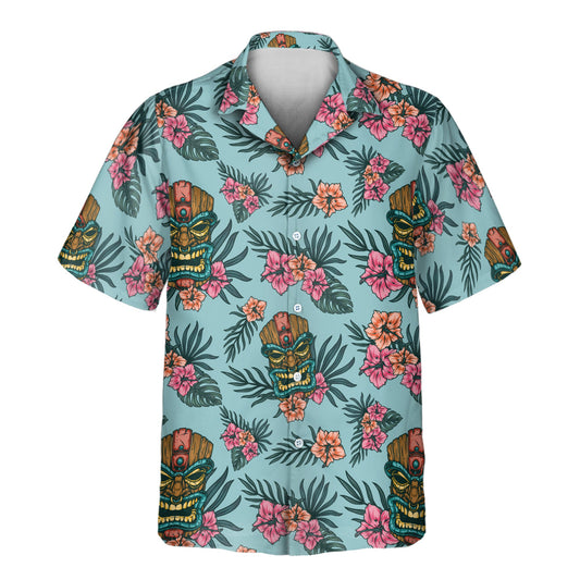 Tropical Tiki Mask | Aloha Custom Hawaiian Shirts with Faces or Logos