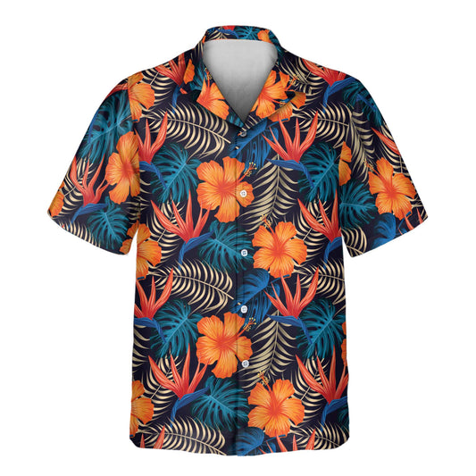 Vibrant Tropical Floral | Aloha Custom Hawaiian Shirts with Faces or Logos