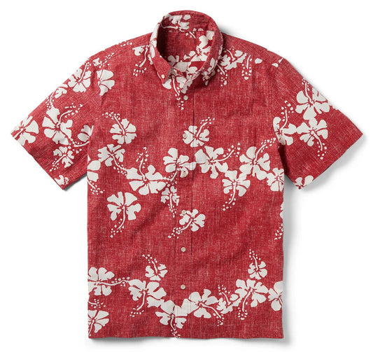50th State Flower - Red Hawaiian Shirt