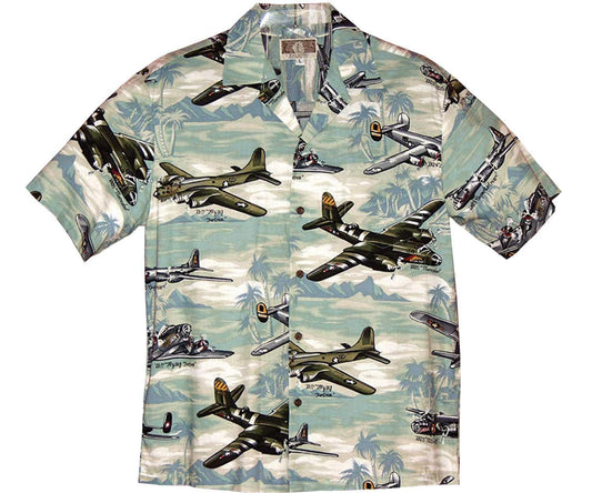 Fight or Flight Green Hawaiian Shirt