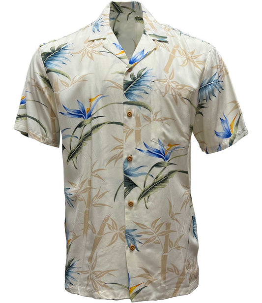 Bamboo Paradise - Cream Hawaiian Shirt