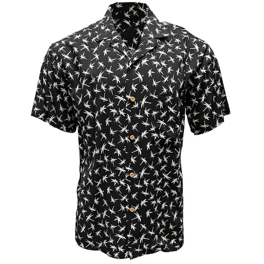 Black Magnum Bamboo Hawaiian Shirt