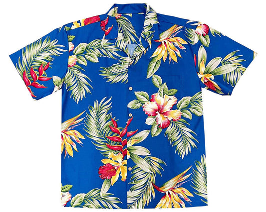 Blue Orchid Paradise Hawaiian Shirt