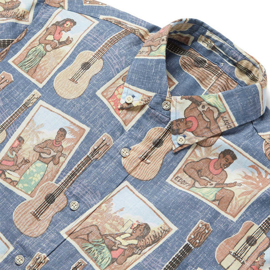 Blue Strummer's Paradise Hawaiian Shirt