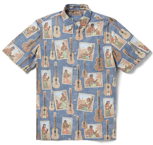 Blue Strummer's Paradise Hawaiian Shirt