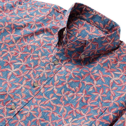 Captain's Blue Pua Showers Hawaiian Shirt