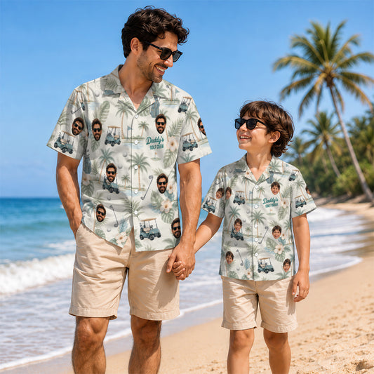 Daddyβs Golf Crew and Golf Buddy Custom Dad and Son Matching Hawaiian Shirts