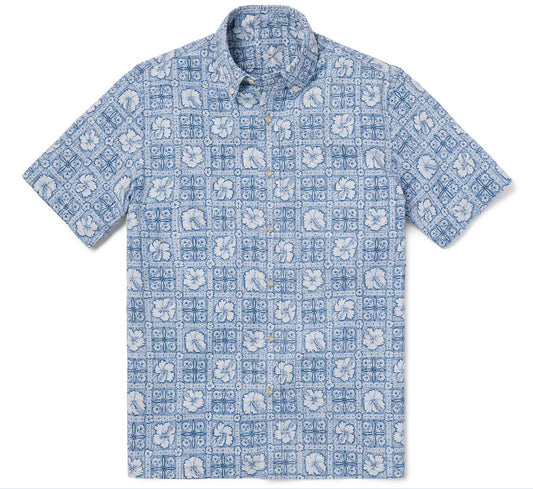 Infinity Blue Pua Patchwork Hawaiian Shirt