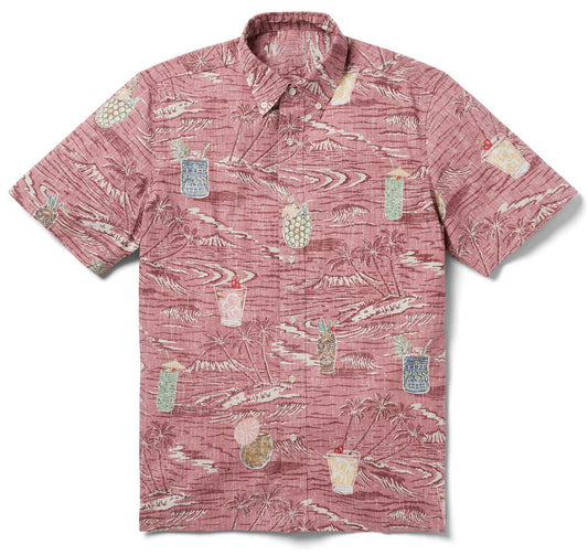Island Sundowners Faded Ginger Hawaiian Shirt
