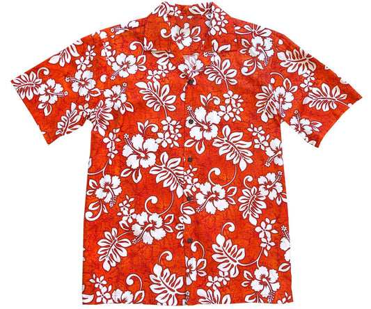 Island Tropics Orange Hawaiian Shirt