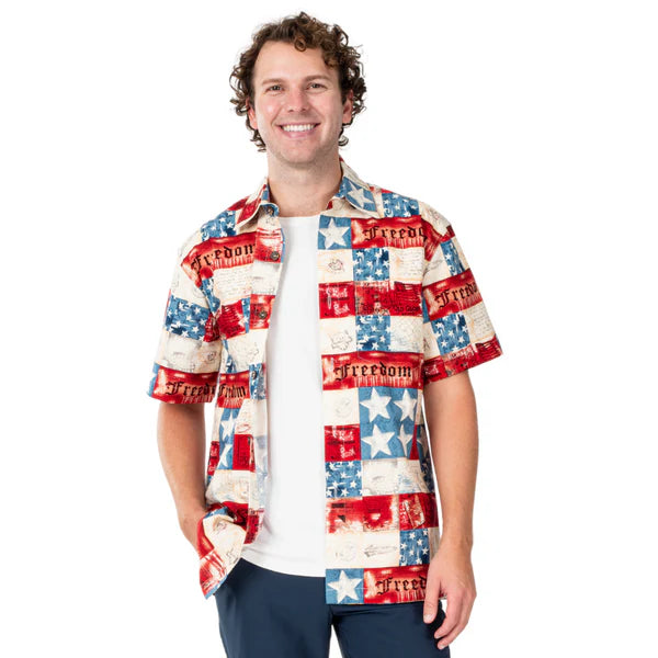 Men's Liberty Vibes Hawaiian Shirt - Custom Aloha Shirts Men / 6XL / Camp Collar & Include Pocket Men's Liberty Vibes Hawaiian Shirt - Custom Aloha Shirts Men / 6XL / Camp Collar & Include Pocket