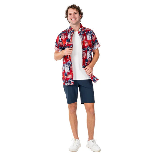 Men's Patriot Gallery Button-Down Hawaiian Shirt