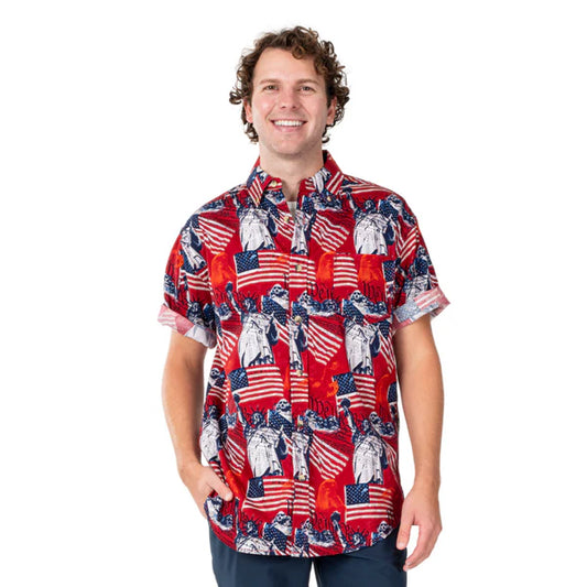 Men's Patriot Gallery Button-Down Hawaiian Shirt