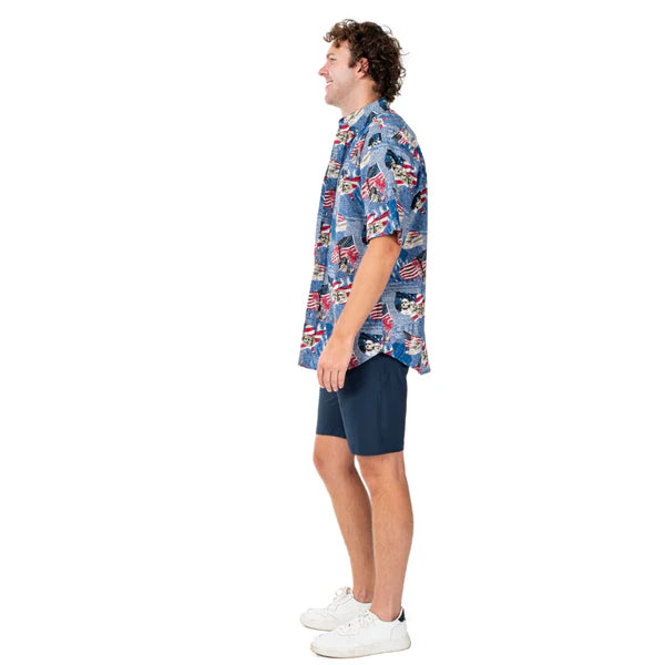 Men's Patriots Legacy Button Down Hawaiian Shirt