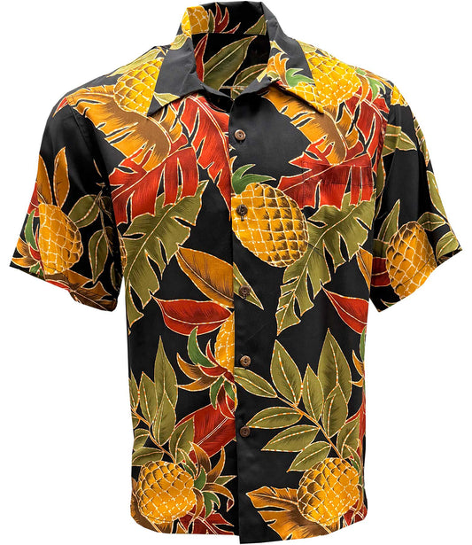 Midnight Retro Pineapple Hawaiian Shirt