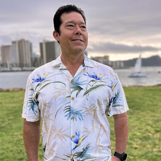 Bamboo Paradise - Cream Hawaiian Shirt