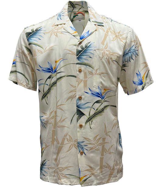 Bamboo Paradise - Cream Hawaiian Shirt