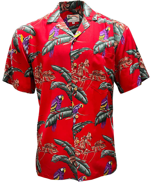 Jungle Bird Red Hawaiian Shirt