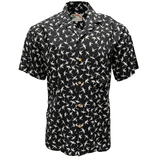 Black Magnum Bamboo Hawaiian Shirt
