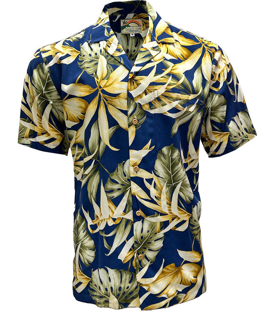 Navy Rainforest Hawaiian Shirt