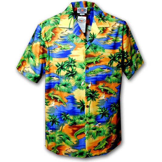 Alligator Zone - Blue Hawaiian Shirt