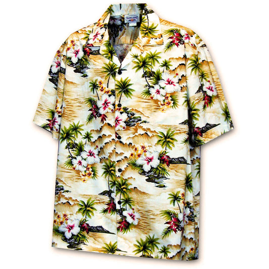 Diamond Head Beach - Maize Hawaiian Shirt