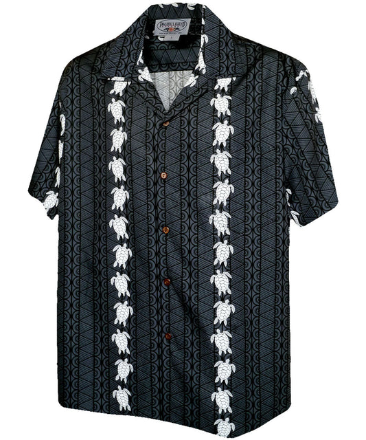 Black Turtle Row Hawaiian Shirt