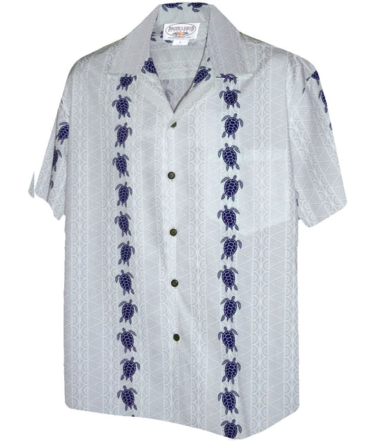 White Turtle Row Hawaiian Shirt