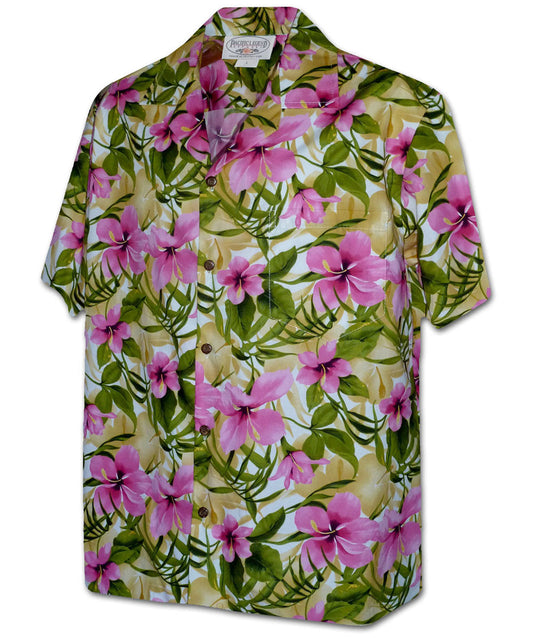 Garden Hibiscus Pink Hawaiian Shirt