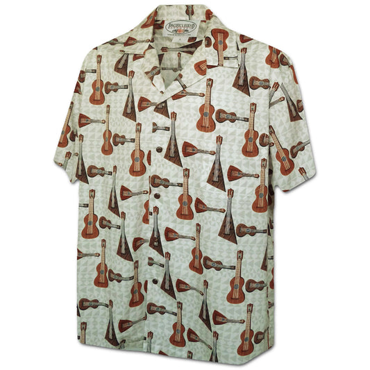 Aloha Ukulele - Cream Hawaiian Shirt