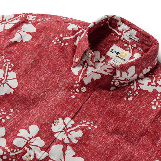 50th State Flower - Red Hawaiian Shirt