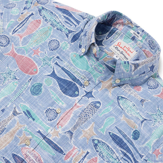 Ebb Tide - Infinity Blue Hawaiian Shirt