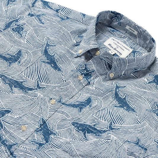 Navy Mano Hawaiian Shirt