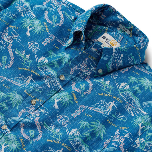 Vallarta Blue One Fine Day Hawaiian Shirt