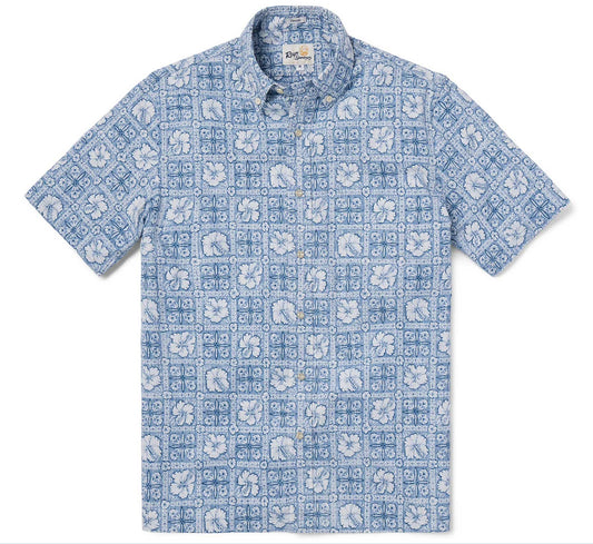 Infinity Blue Pua Patchwork Hawaiian Shirt