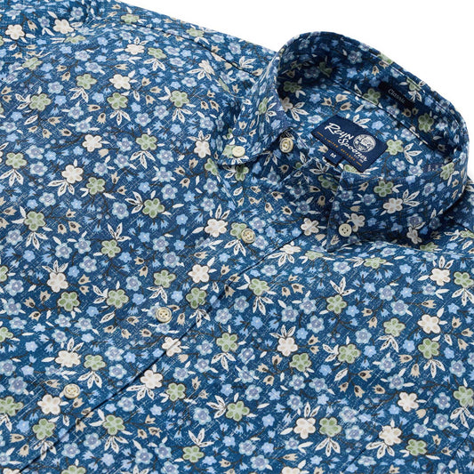 Navy Retro Mini Hawaiian Shirt