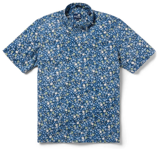 Navy Retro Mini Hawaiian Shirt